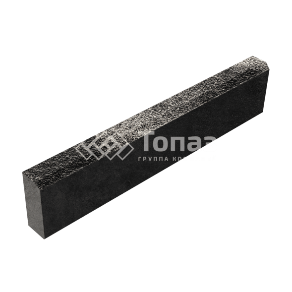 Камень бортовой БР 100.20.8, агат коричневый с гранитной крошкой, черное основание