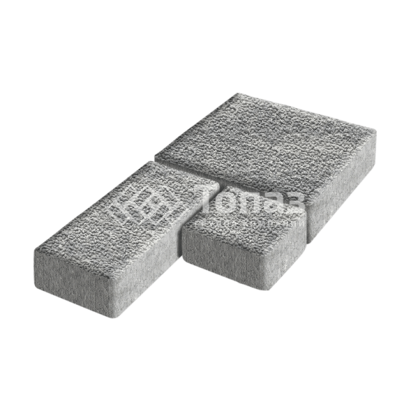 Тротуарная плитка Рубико, аква с мраморной крошкой, 4 см