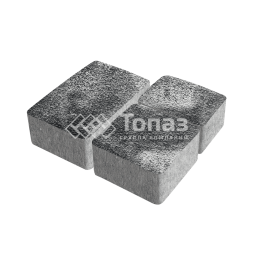 Тротуарная плитка Старый город, черно-белая с гранитной крошкой, 4 см 