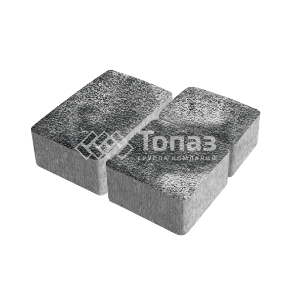 Тротуарная плитка Старый город, черно-белая с гранитной крошкой, 4 см 