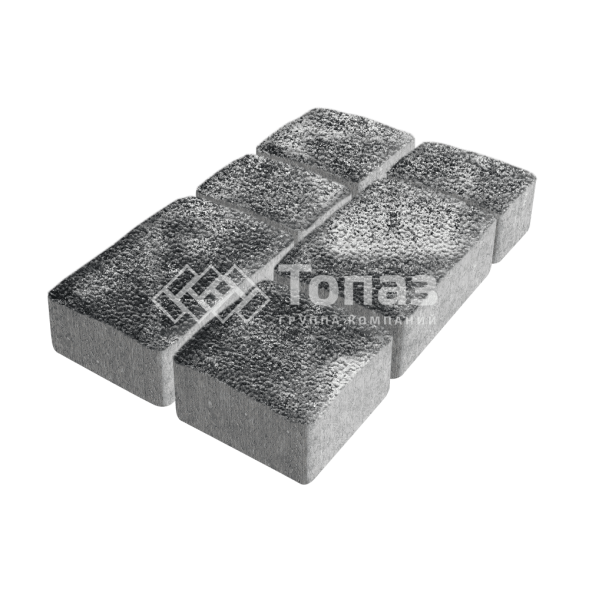 Тротуарная плитка Старый город, черно-белая с гранитной крошкой, 4 см 