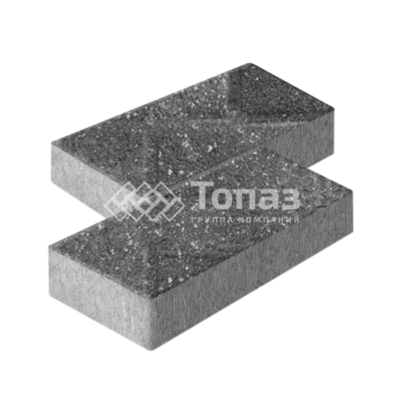 Тротуарная плитка 600х300х60, аляска черная