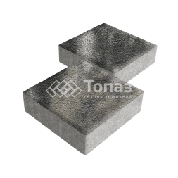 Тротуарная плитка Квадрат 200х200х60, стоун на камне