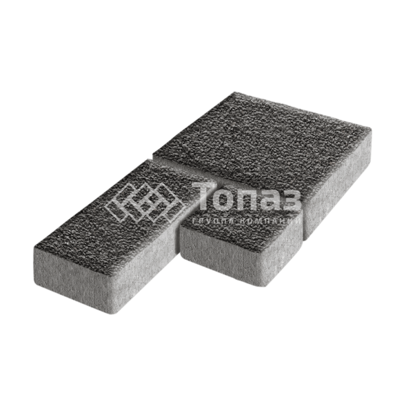 Тротуарная плитка Рубико, джафар черный с мраморной крошкой, 6 см