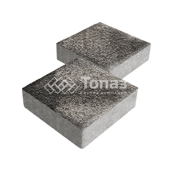 Тротуарная плитка Квадрат 200х200х40, агат коричневый с мраморной крошкой