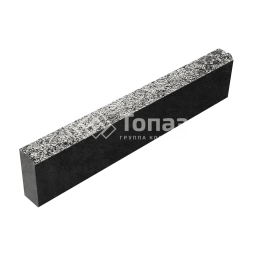 Камень бортовой БР 100.20.8, аляска черная с гранитной крошкой, черное основание