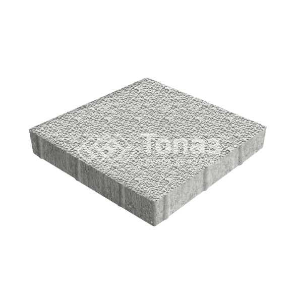 Тротуарная плитка Квадрат 500х500х70, белая с мраморной крошкой