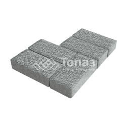 Тротуарная плитка 200х100х80, серая с мраморной крошкой