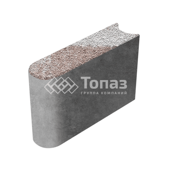 Камень бортовой БРШ 50.20.8, хаски с мраморной крошкой