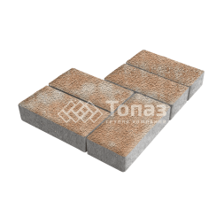 Тротуарная плитка 200х100х40, сансет на камне 