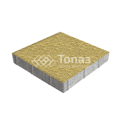 Тротуарная плитка Квадрат 500х500х70, желтая с мраморной крошкой