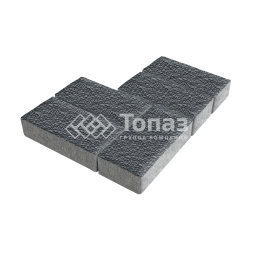 Тротуарная плитка 200х100х80, черная с мраморной крошкой