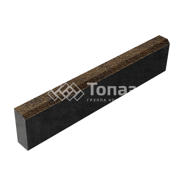 Камень бортовой БР 100.20.8, арабская ночь с гранитной крошкой, черное основание