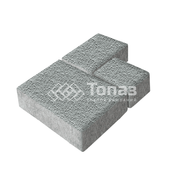 Тротуарная плитка Бергамо, серая с гранитной крошкой, 6 см