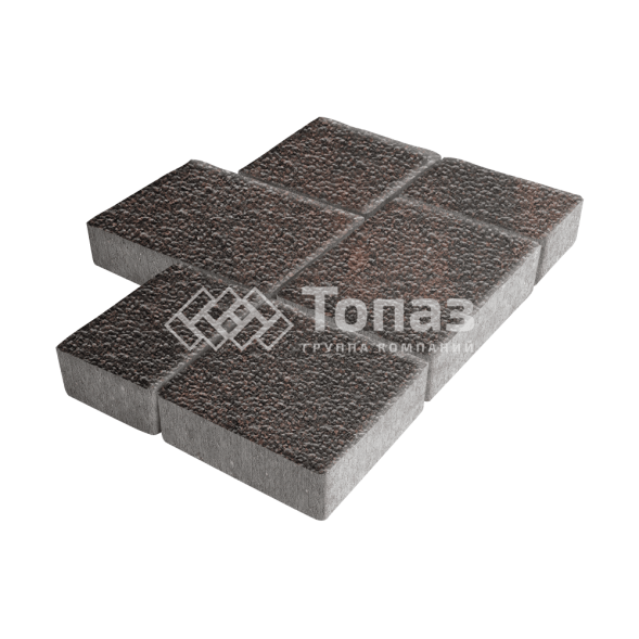 Тротуарная плитка Новый город, кармен с гранитной крошкой, 4 см