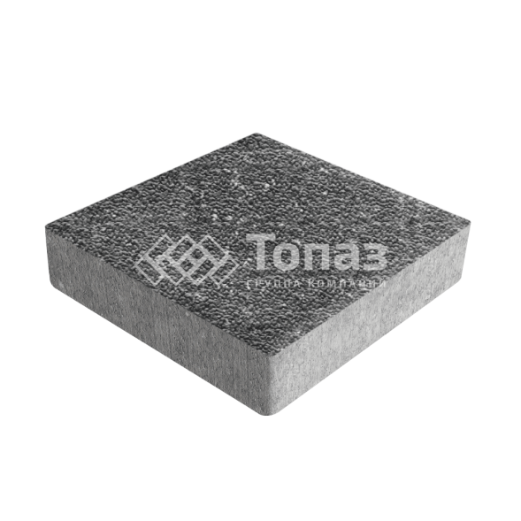 Тротуарная плитка Квадрат 200х200х40, аляска черная с мраморной крошкой