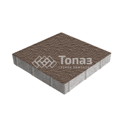 Тротуарная плитка Квадрат 500х500х70, коричневая с мраморной крошкой