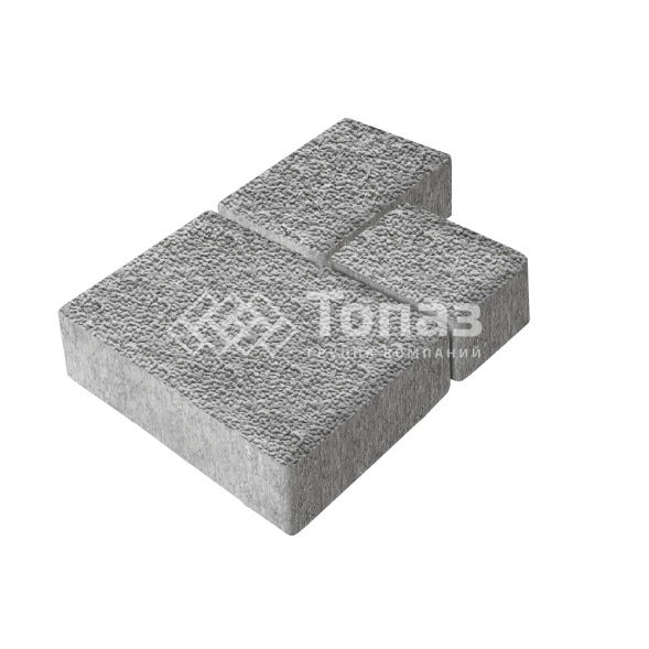 Тротуарная плитка Бергамо, серо-белая с мраморной крошкой, 6 см