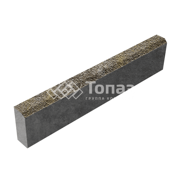 Камень бортовой БР 100.20.8, степь с мраморной крошкой
