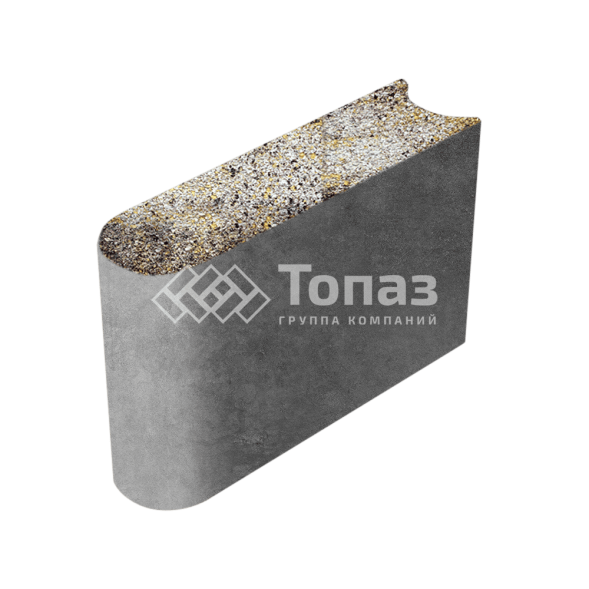 Камень бортовой БРШ 50.20.8, агат желтый на камне