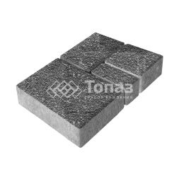 Тротуарная плитка Мюнхен, аляска черная с мраморной крошкой, 6 см