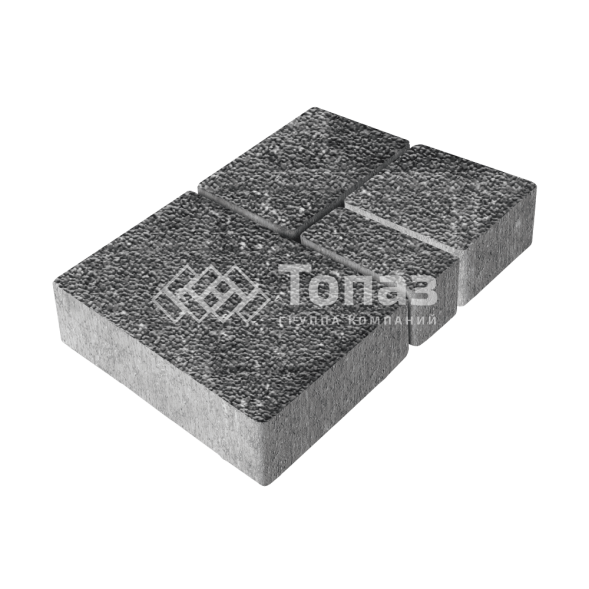 Тротуарная плитка Мюнхен, аляска черная с мраморной крошкой, 6 см