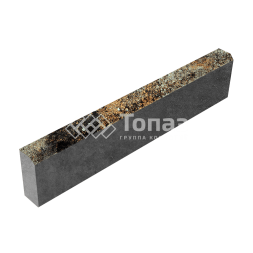 Камень бортовой БР 100.20.8, агат кофейный с мраморной крошкой 