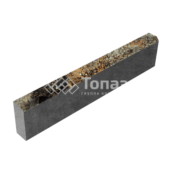 Камень бортовой БР 100.20.8, агат кофейный с мраморной крошкой 