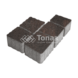 Тротуарная плитка Антик, кармен на камне, 4 см