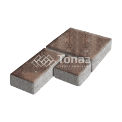 Тротуарная плитка Рубико, яшма, 6 см