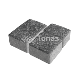 Тротуарная плитка Старый город, аляска черная с гранитной крошкой, 6 см