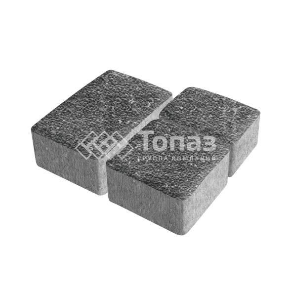 Тротуарная плитка Старый город, аляска черная с гранитной крошкой, 6 см