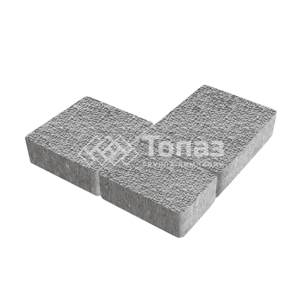 Тротуарная плитка Новый город, серо-белая с мраморной крошкой, 6 см