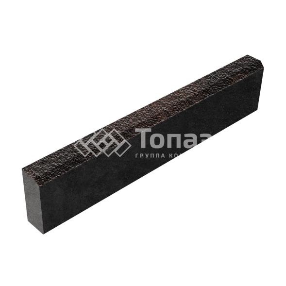 Камень бортовой БР 100.20.8, кармен с гранитной крошкой, черное основание