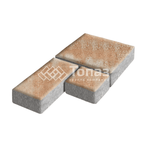 Тротуарная плитка Рубико, сансет, 4 см 