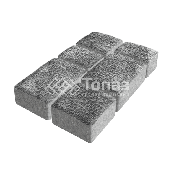 Тротуарная плитка Старый город, антрацит с гранитной крошкой, 6 см