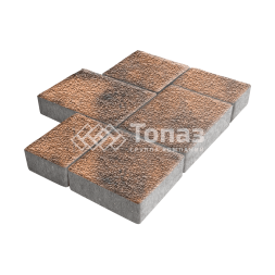 Тротуарная плитка Новый город, сомон с мраморной крошкой, 6 см