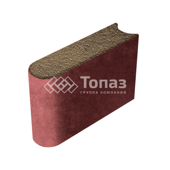 Камень бортовой БРШ 50.20.8, арабская ночь с гранитной крошкой, красное основание