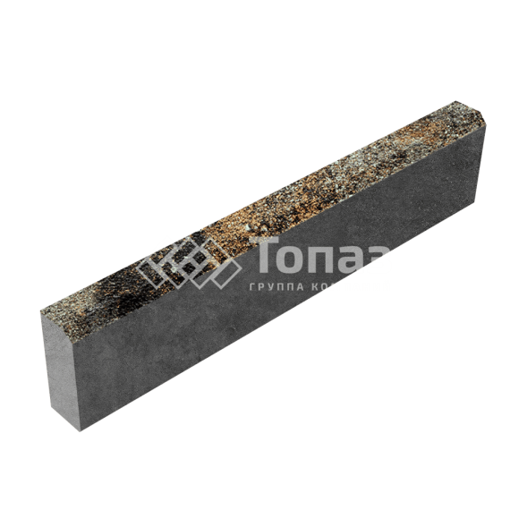 Камень бортовой БР 100.20.8, агат кофейный 