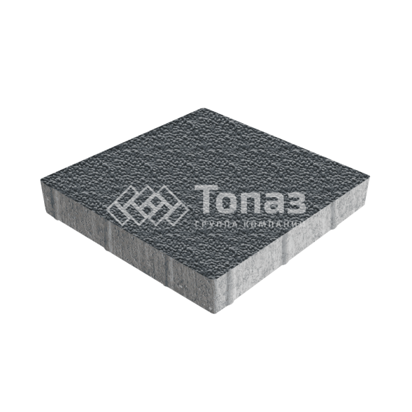 Тротуарная плитка Квадрат 500х500х70, черная с мраморной крошкой