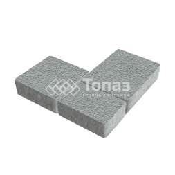 Тротуарная плитка Новый город, серая на камне, 6 см