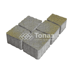 Тротуарная плитка Антик, меланж на камне, 4 см