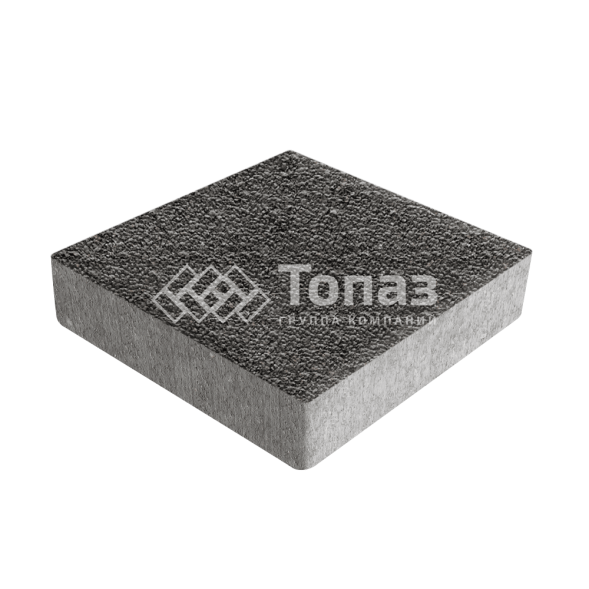 Тротуарная плитка Квадрат 200х200х40, джафар черный с мраморной крошкой