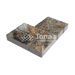 Тротуарная плитка 200х100х60, агат кофейный с гранитной крошкой   