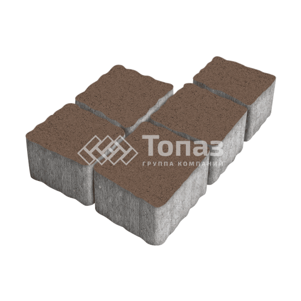 Тротуарная плитка Антик, коричневая, 4 см