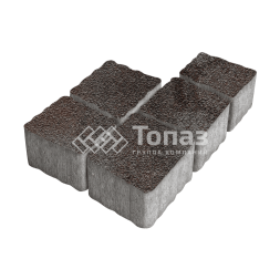 Тротуарная плитка Антик, мокко на камне, 4 см