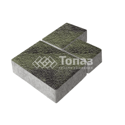 Тротуарная плитка Бергамо, янтарь с мраморной крошкой, 6 см