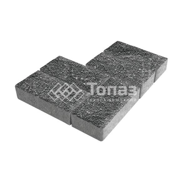 Тротуарная плитка 200х100х80, аляска черная с мраморной крошкой