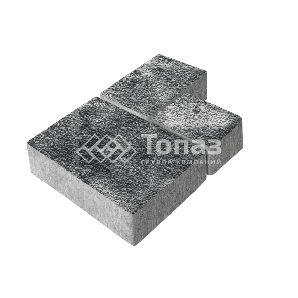 Тротуарная плитка Бергамо, черно-белая с мраморной крошкой, 6 см 