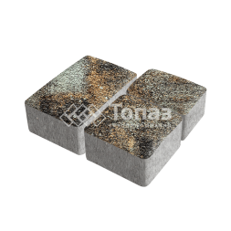 Тротуарная плитка Старый город, агат кофейный с мраморной крошкой, 4 см   